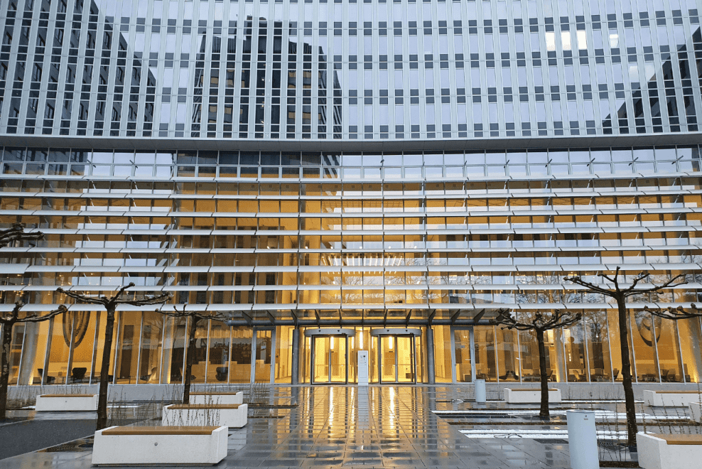 Modern commercial building in Ireland protected by Stalwart Security intrusion detection and alarm systems. 