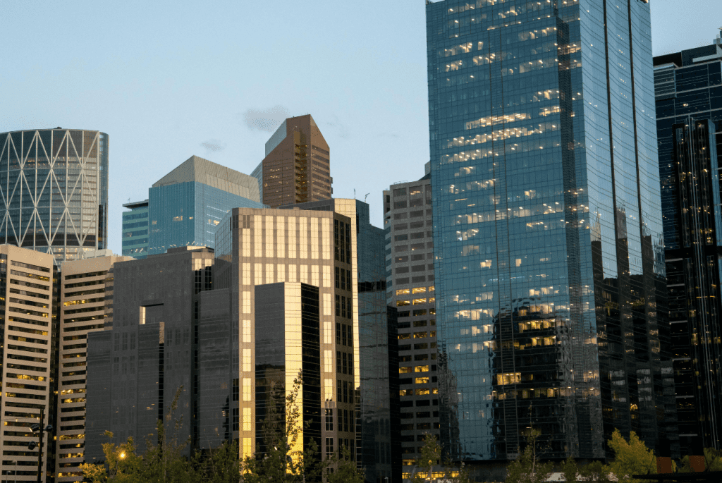 overview of commercial buildings protected by stalwart